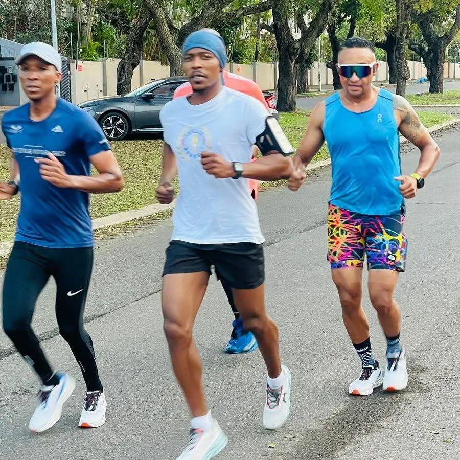 Runners out on a Berea road run